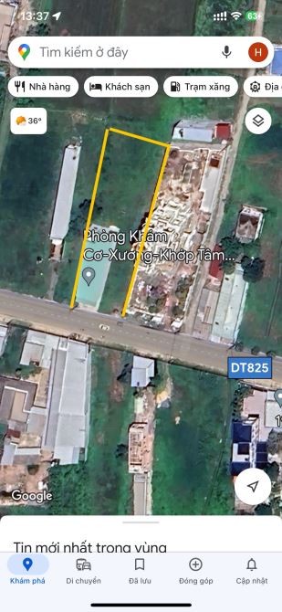 Cho thuê nhà đất mặt tiền DT825 (Gần cầu Láng Ven)