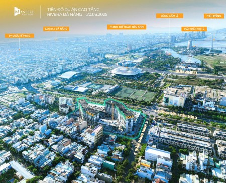 Căn hộ ven sông Hàn Đà Nẵng, trả trước 750 triệu, hỗ trợ lãi suất 0% tận 27tháng, Masteri Rivera ĐN