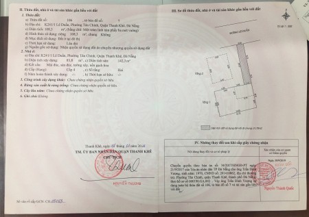 Ảnh 1 - Chính chủ rao bán nhà tại đường Lê Duẩn - Đà Nẵng; DT…